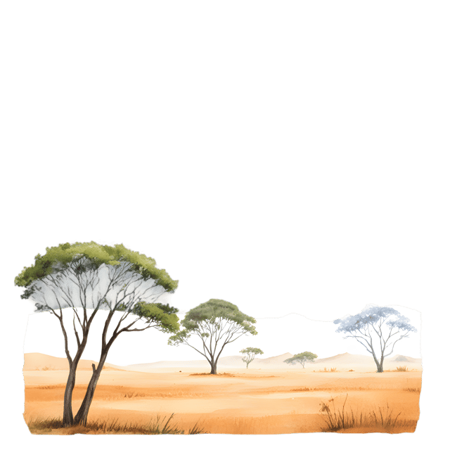 Free transparent PNG: Savanna Landscape PNG with Transparent Background for Nature Imagery