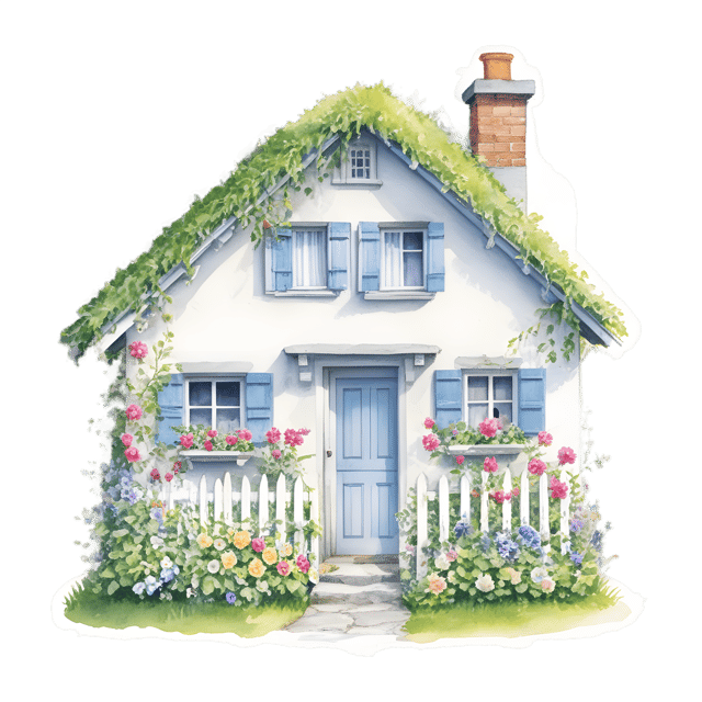 Free transparent PNG: Floral Cottage PNG Image with Transparent Background for Design Projects