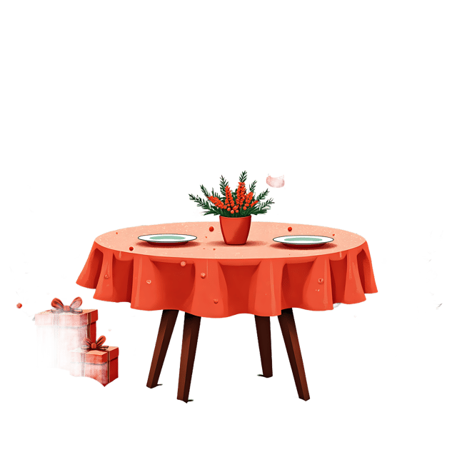 Free transparent PNG: Holiday Table PNG Clipart  Perfect for Festive Designs  Decor