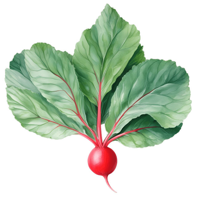 Free transparent PNG: Radish Leaf Transparent PNG for Organic and Kitchen Imagery