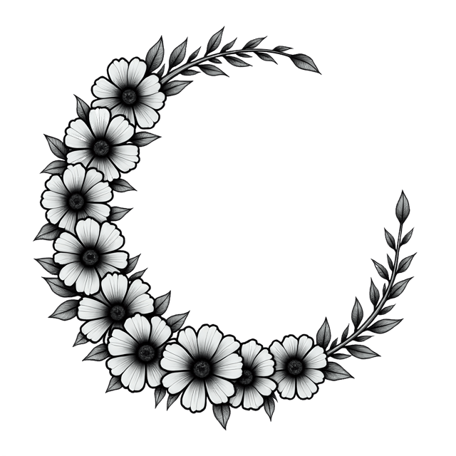 Free transparent PNG: Floral Moon Ring  Sleepy Petal Design, Free PNG Download