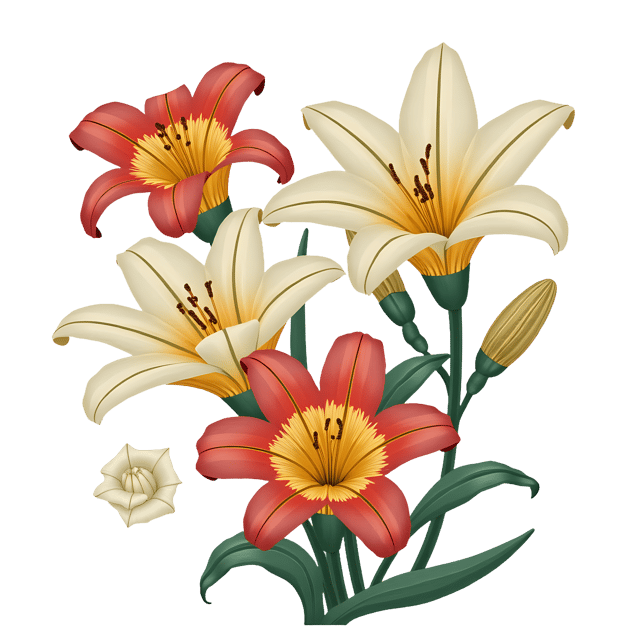 Free transparent PNG: Lily and Iris Flowers PNG Clipart  Elegant Blooms for Design  Decor