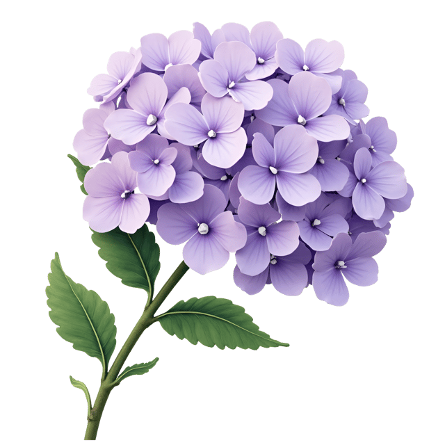 Free transparent PNG: Lavender Hydrangea PNG Illustration with Soft Color and Round Clusters