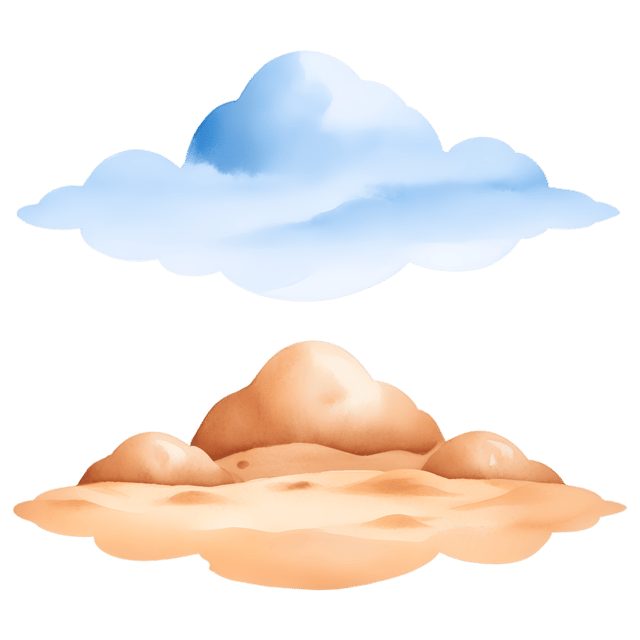 Free transparent PNG: Symmetrical Desert Dunes and Sky PNG