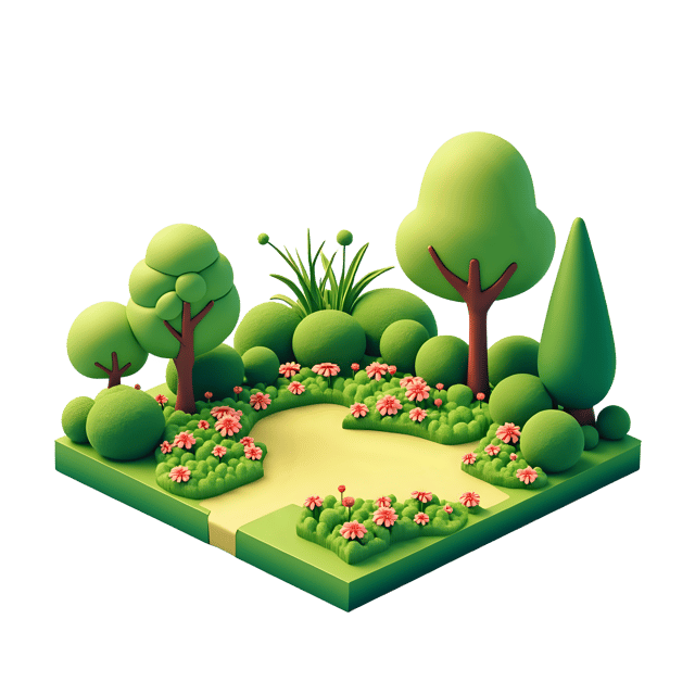 Free transparent PNG: Garden Diorama PNG Download  Ideal for Nature Scenes, Decor  Crafts