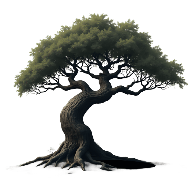 Free transparent PNG: Twisted Tree with Empty Black Hole  Unique Clipart Design, Free PNG Download
