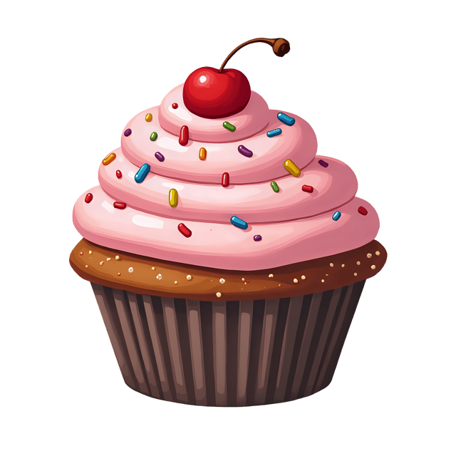 Free transparent PNG: Cupcake with Sprinkles  Dessert Clipart, free transparent png download