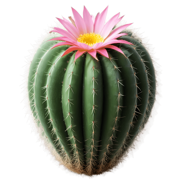 Free transparent PNG: Ferocactus Cactus PNG with Transparent Background for Botanical and Artistic Uses