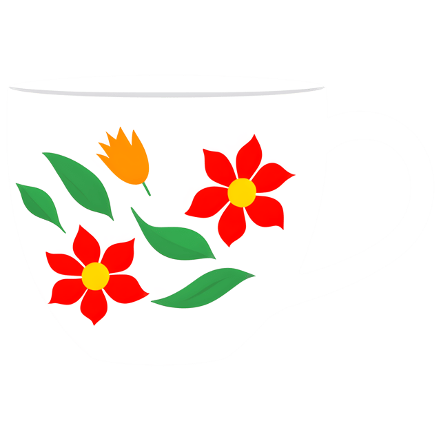 Free transparent PNG: Floral Mug Transparent Background PNG Design