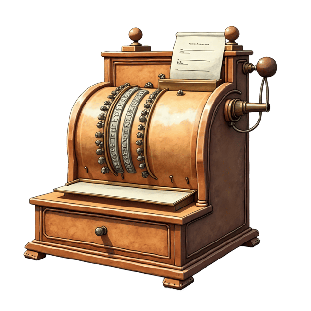 Free transparent PNG: Vintage Cartoon Cash Register  Classic Retro Clipart, free transparent png download