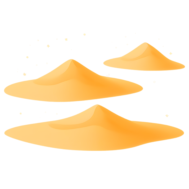Free transparent PNG: Desert Dunes under Starlight PNG with Transparent Background