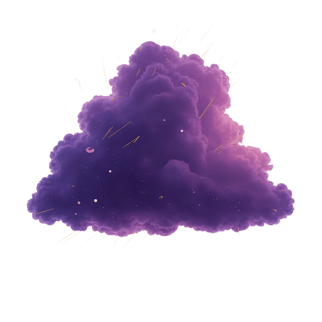 Free transparent PNG: Purple Nebula Cloud with Golden Streaks  Space Clipart, free png download