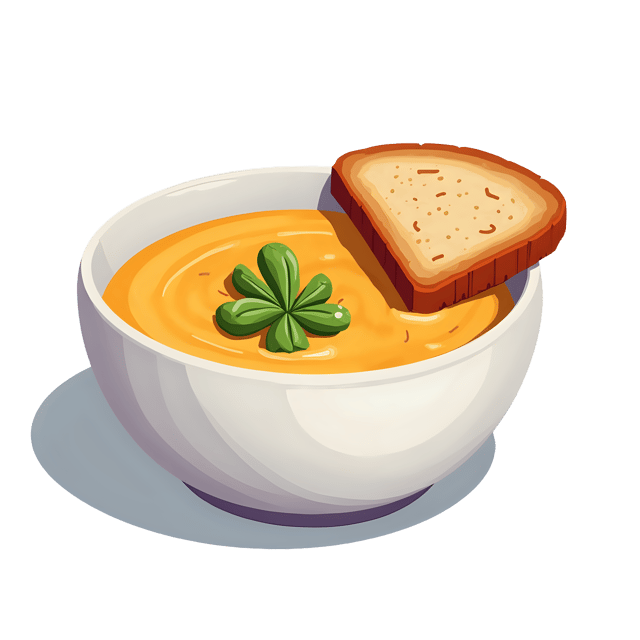 Free transparent PNG: Crab Bisque with Bread Slice  Free PNG Download for Food Clipart