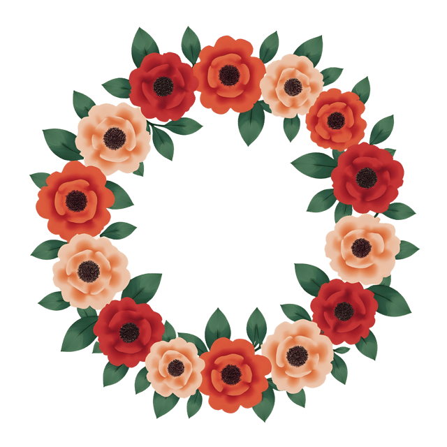 Free transparent PNG: Roses Wreath Transparent PNG for Floral Design and Clipart