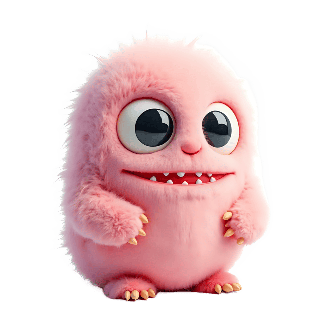 Free transparent PNG: Pastel Monster Plushie PNG with Transparent Background for Cute and Soft Animal Art