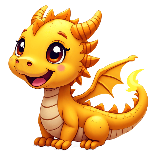 Free transparent PNG: Enchanting Gold Dragon PNG with Metallic Sheen and Radiant Mane