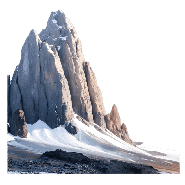 Free transparent PNG: Rugged Mountain Landscape with Bare Rock Faces Transparent PNG Background