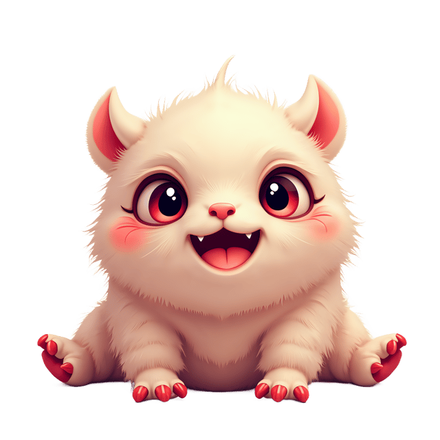 Free transparent PNG: Cute Squishy Monster PNG with Soft Fur and Bright Eyes for Fun Imagery Needs