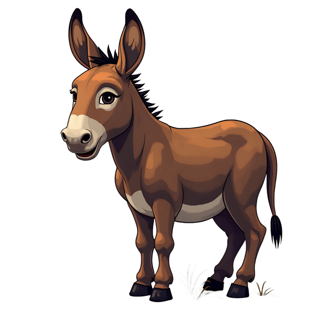 Free transparent PNG: Donkey PNG Clipart  Ideal for Farming, Agriculture  Educational Projects
