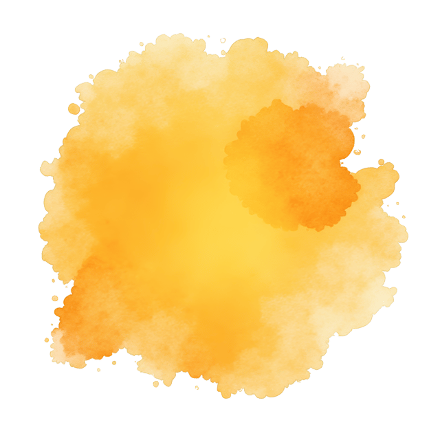 Free transparent PNG: Golden Amber Splash Watercolor Illustration on Transparent Background