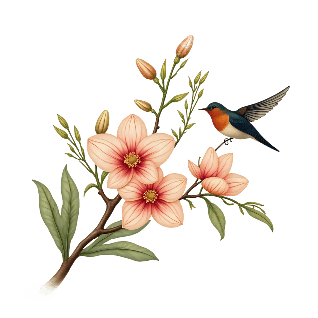 Free transparent PNG: Chinoiserie Orchid and Swallow PNG Clipart  Unique Oriental Design Element