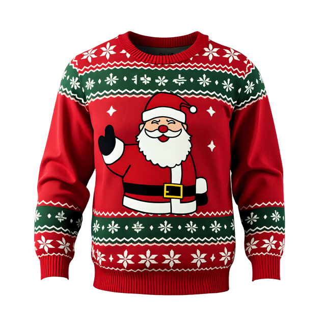 Free transparent PNG: Santa Christmas sweater PNG Clipart  Perfect for Holiday Designs  Crafts