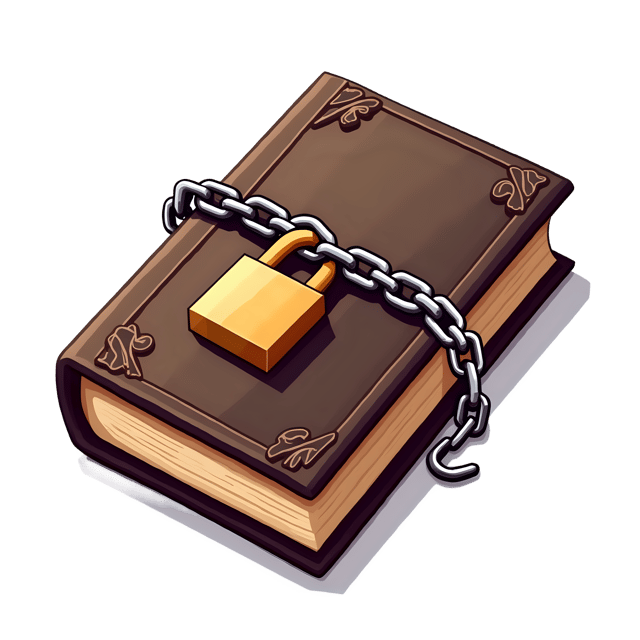 Free transparent PNG: Book with Chained Lock  Secure Clipart, free downloadable png