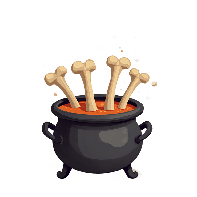 Free transparent PNG: Cauldron with Floating Bones  Halloween Clipart, free transparent png download