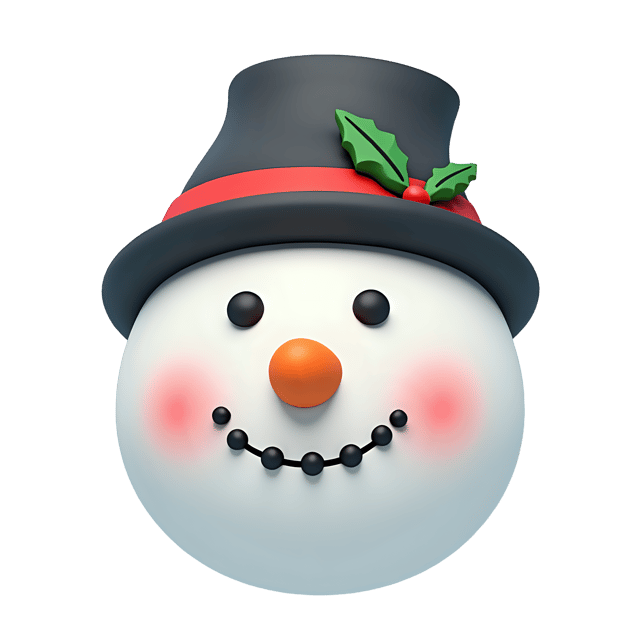 Free transparent PNG: Snowman Face Ornament  Winter Clipart, free png download