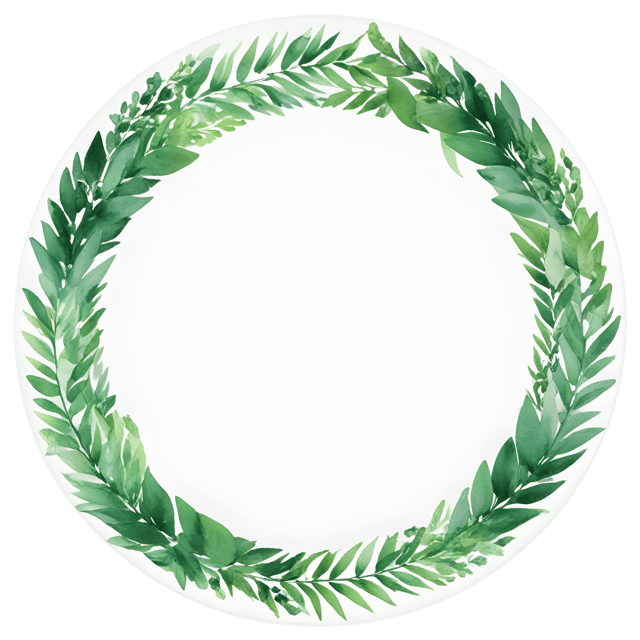 Free transparent PNG: Lush Greenery in Elegant Circular Border PNG Design for Nature and Decorative Projects