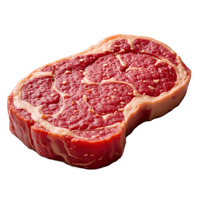 Free transparent PNG: Tender Pink Steak with Sizzling Marbling PNG for Food Photography and Culinary Imagery