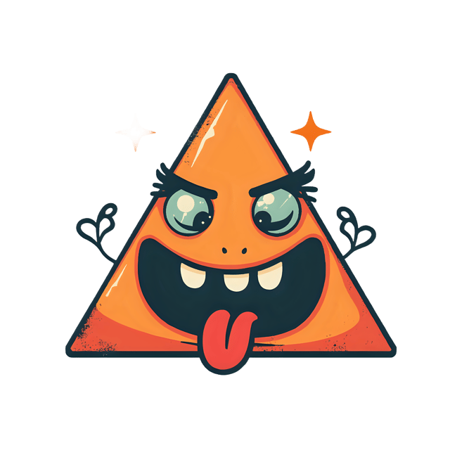 Free transparent PNG: Mischievous Triangle Tongue PNG Transparent Background