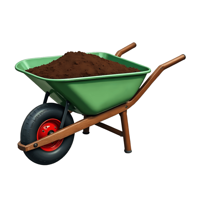 Free transparent PNG: Garden Wheelbarrow Filled with Soil  Garden Tools Clipart, free downloadable png