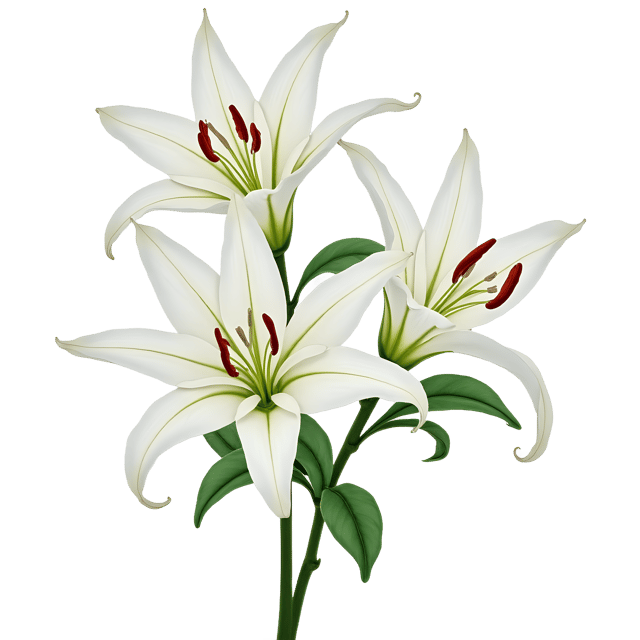 Free transparent PNG: Pure White Lilies PNG with Transparent Background for Elegant Floral Design