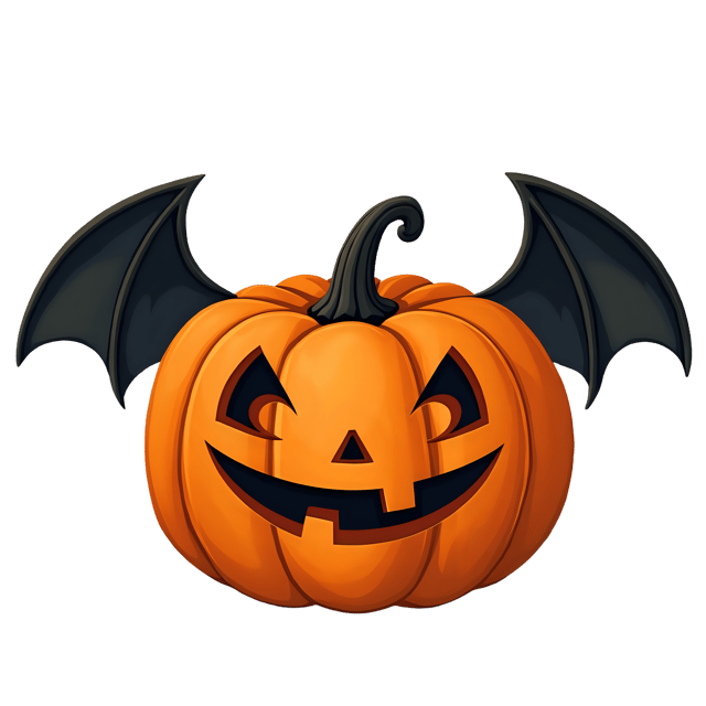 Free transparent PNG: Pumpkin with Carved Bat Wings  Halloween Clipart, free download png