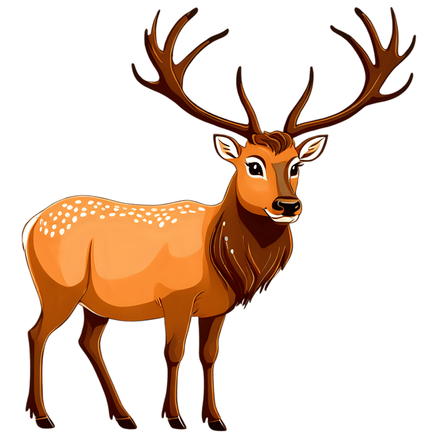 Free transparent PNG: Cute Cartoon Elk Illustration for Nursery Decor and Crafting Projects