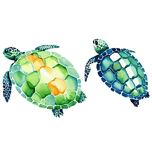 Free transparent PNG: Watercolor Turtle Shell Pattern Transparent PNG – Gentle Illustration for Crafts & Design