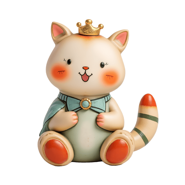 Free transparent PNG: Hand-painted Ceramic Figurine with Metallic Gold Leaf Accents