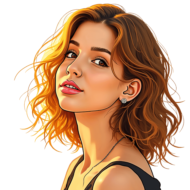 Free transparent PNG: Golden Hour Portrait PNG  Ideal for Artistic Projects, Decor  Photography