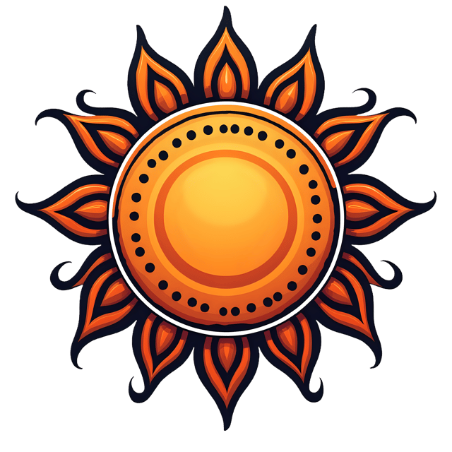 Free transparent PNG: Vintage Tribal Sun Illustration  Art Clipart, free download png