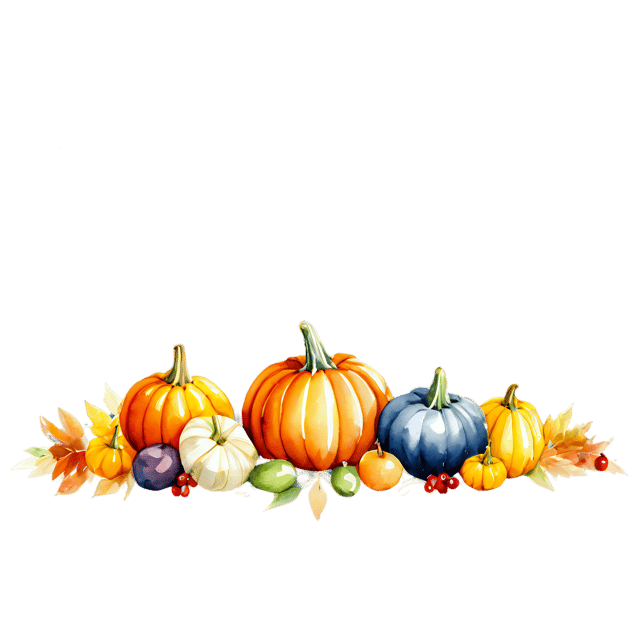 Free transparent PNG: Watercolor Cornucopia PNG – Transparent Background Thanksgiving Illustration