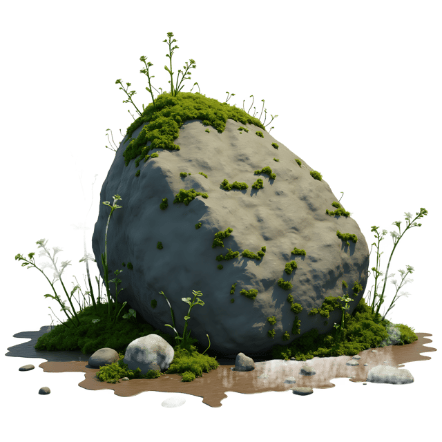 Free transparent PNG: Mossy Rock  Nature Clipart, free transparent png download