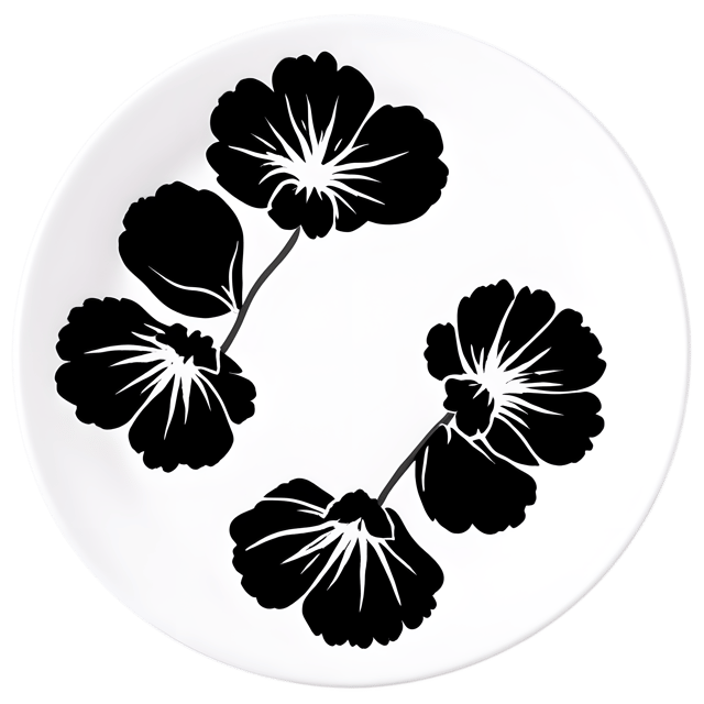 Free transparent PNG: Floral Plate Transparent PNG Design for Decorative and Crafting Purposes