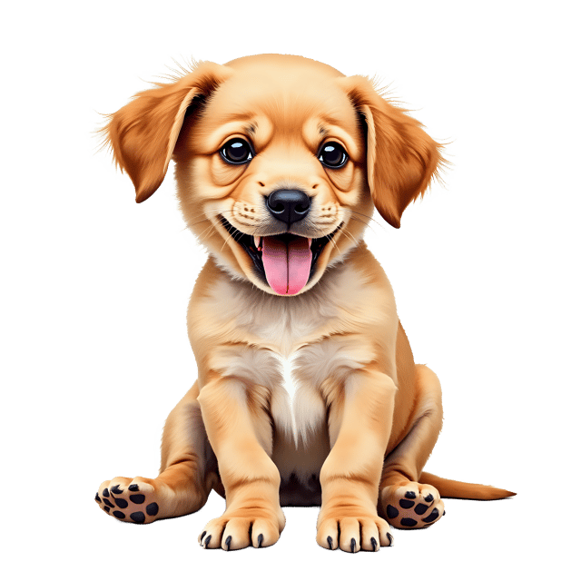 Free transparent PNG: Playful Puppy Watercolor Portrait with Transparent Background