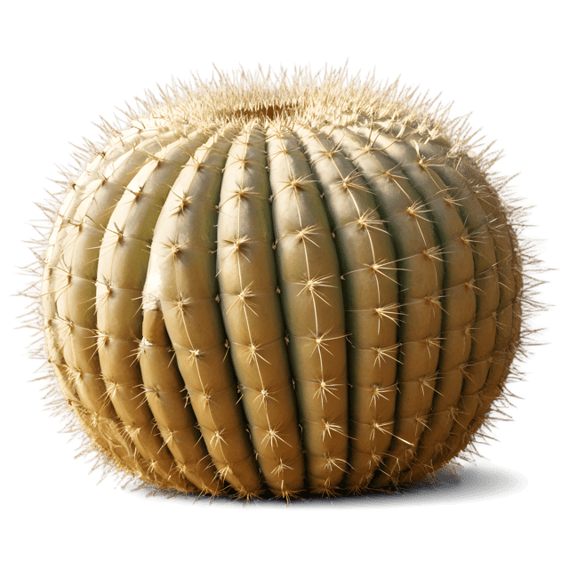 Free transparent PNG: Golden Barrel Cactus PNG with Transparent Background for Botanical Art and Design