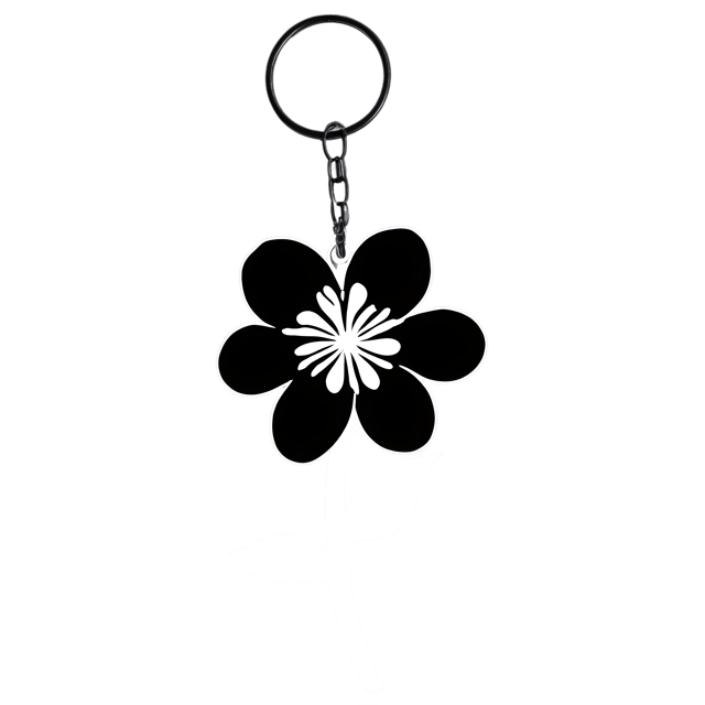 Free transparent PNG: Floral Keychain Transparent PNG for Crafting and Decor