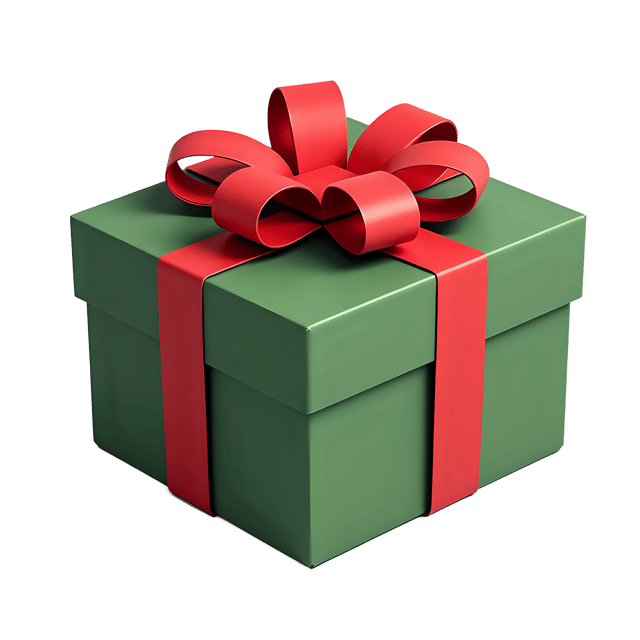 Free transparent PNG: Red and Green Wrapped Gift Box PNG with Transparent Background