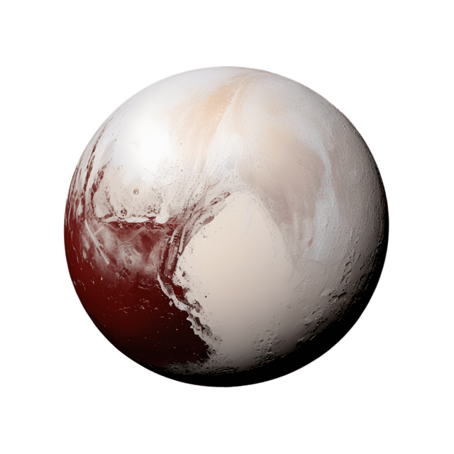 Free transparent PNG: Floral Pluto Planet PNG with Transparent Background for Space Themed Decor