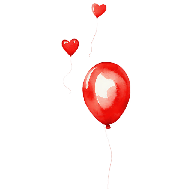 Free transparent PNG: Transparent Watercolor Red Balloon Illustration PNG - Gentle Clipart for Decor & Crafts