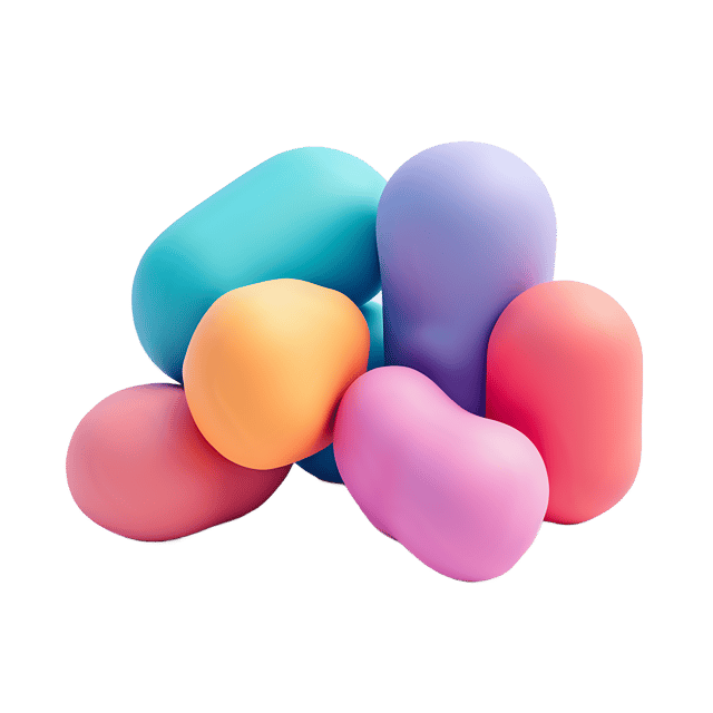 Free transparent PNG: Abstract 3D Shapes PNG with Vibrant Colors